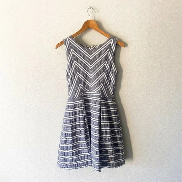 grey and white chevron dress Mocha and White Chevron Maxi Dress with Pockets